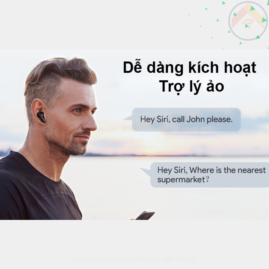 Tai nghe không dây True-wireless Aukey EP-M1 bluetooth 5.0 chống nước IPX4 màu đen