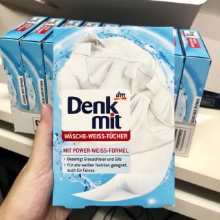 Miếng giặt tẩy trắng quần áo denkmit đức 20 miếng
