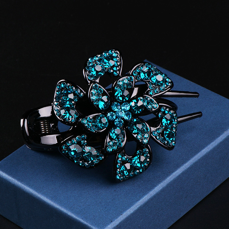 Kẹp tóc hình hoa đính đá thời trang sang trọng cho nữ