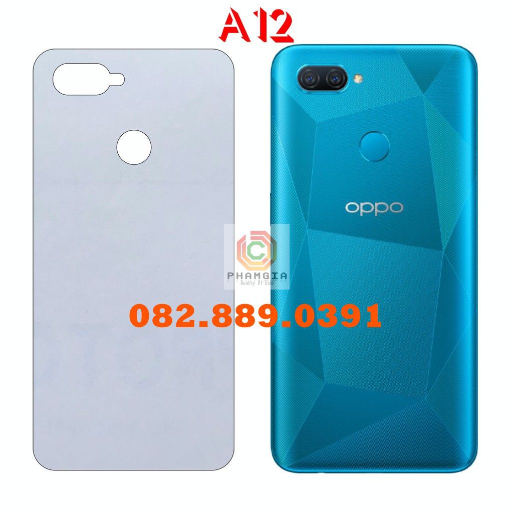 Skin Dán carbon mặt sau oppo a52 oppo a92 oppo a12 oppo A57 vân 3D chống xước lưng, full keo dễ dán