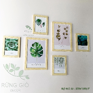 Khung ảnh treo tường kèm hình lá i hình - Mã số 90