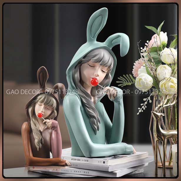 [GẠO DECOR] - Decor Lollipop Girl - Hàng Composite cao cấp