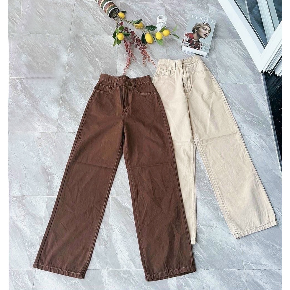 Quần Baggy Kaki Nữ Dáng Dài Ống Suông Rộng Ulzzang Quần dài basic pant nhiều màu