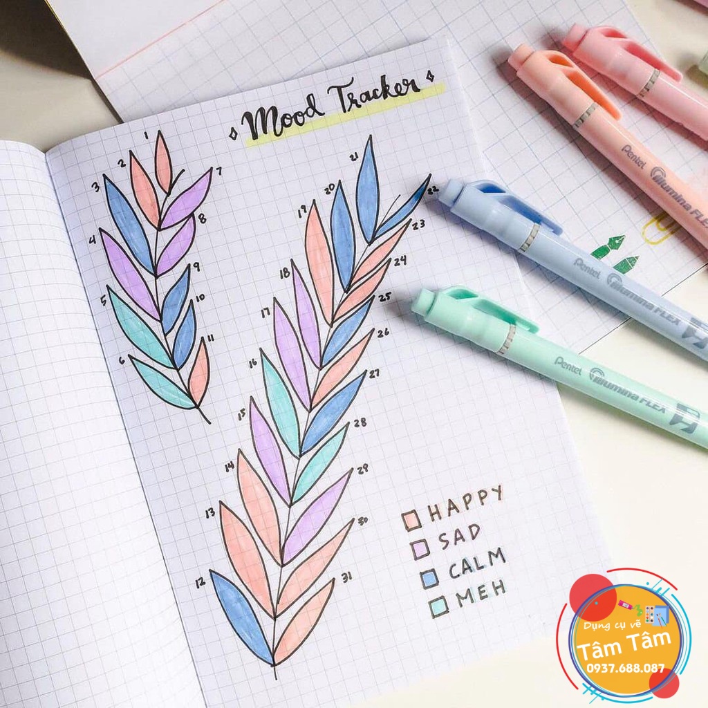 [ TÂM TÂM ]-Bút Dạ Quang 2 Đầu Pentel Màu Pastel/ Pentel Pastel Highlighter -