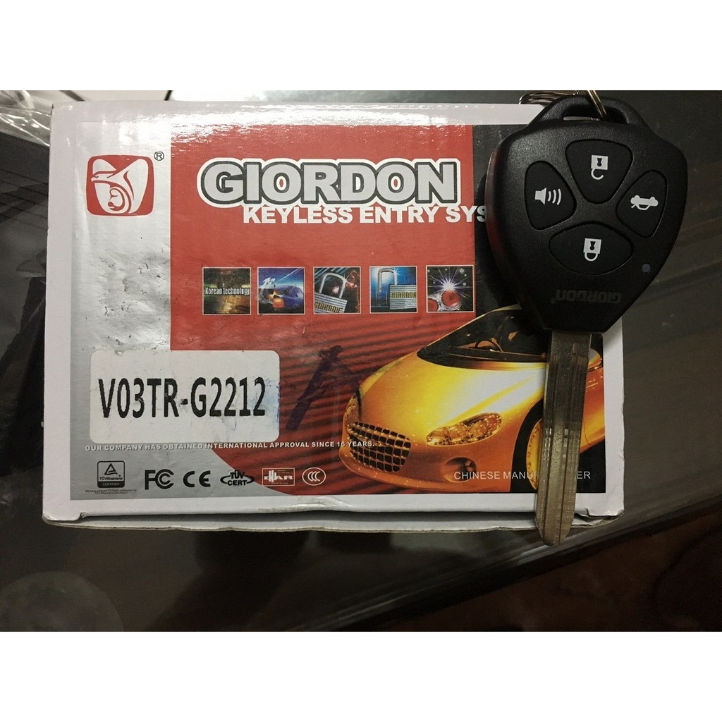 Bộ điều khiển khóa cửa có chức năng mở cốp ô tô Giordon 12 V/ V03TR/G2212