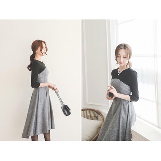 Đầm xoè midi Cati dáng mullet