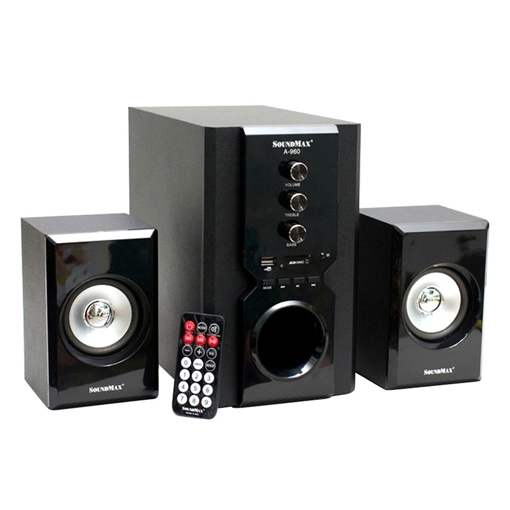 Loa 2.1 SoundMax A960 (USB, Thẻ nhớ, Bluetooth, Remote). Vi Tính Quốc Duy