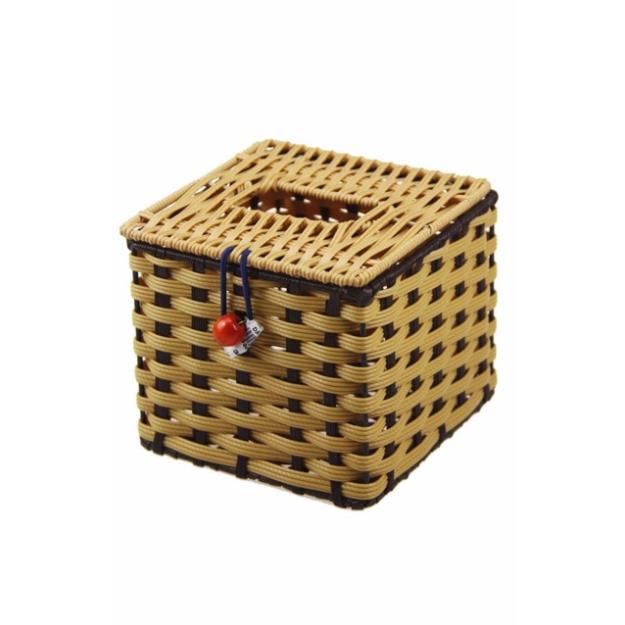 Hộp đựng giấy ăn mây vuông tre có nắp cao cấp