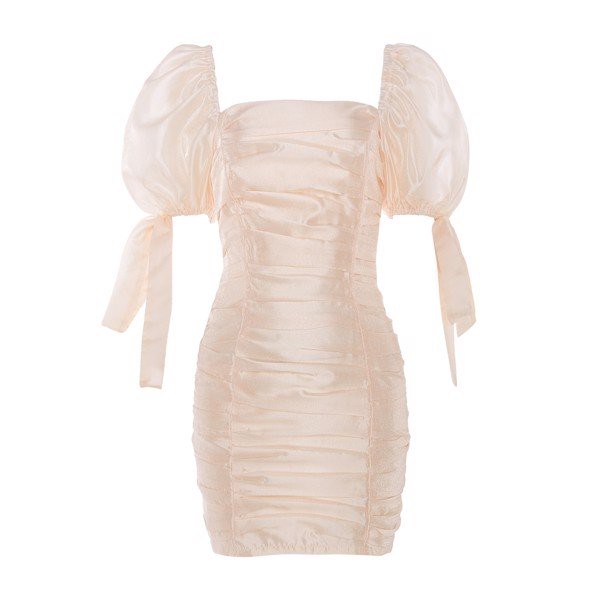 Đầm ôm SheByShj tay phồng màu rose gold - Sakura Dress | BigBuy360 - bigbuy360.vn