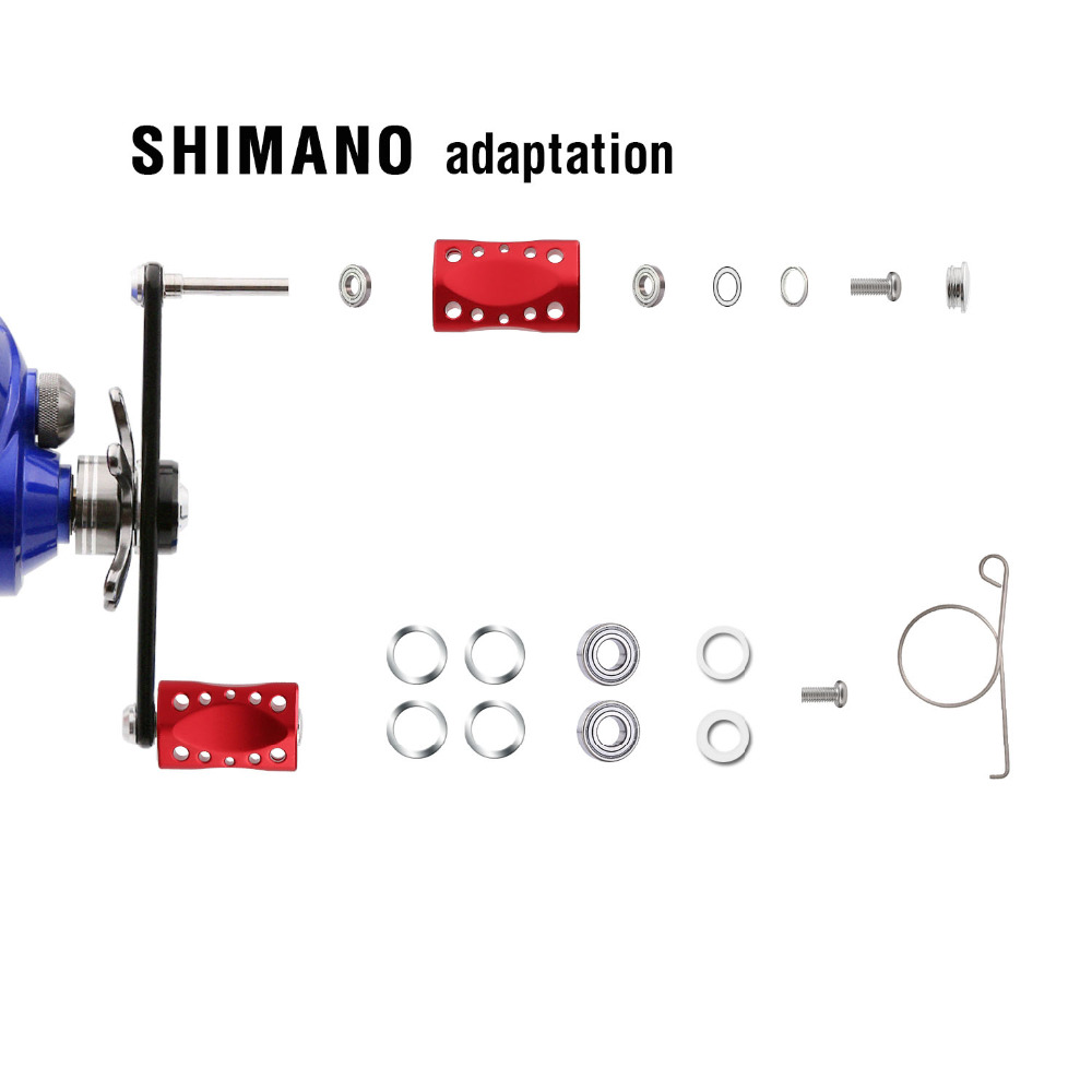 Set 2 tay quay máy câu cá Shimano & Daiwa bằng hợp kim nhôm