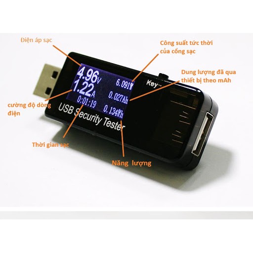 USB Tester J7 - USB đo dòng, kiểm tra sạc hỗ trợ QC 2.0/3.0