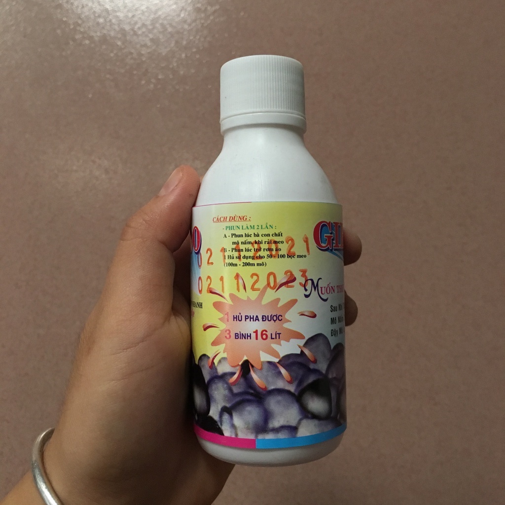 Dưỡng nấm rơm GIB 3000 8 Nha - Dung dịch dưỡng nấm rơm, giúp tăng năng suất trên 30%, nấm to tròn đẹp