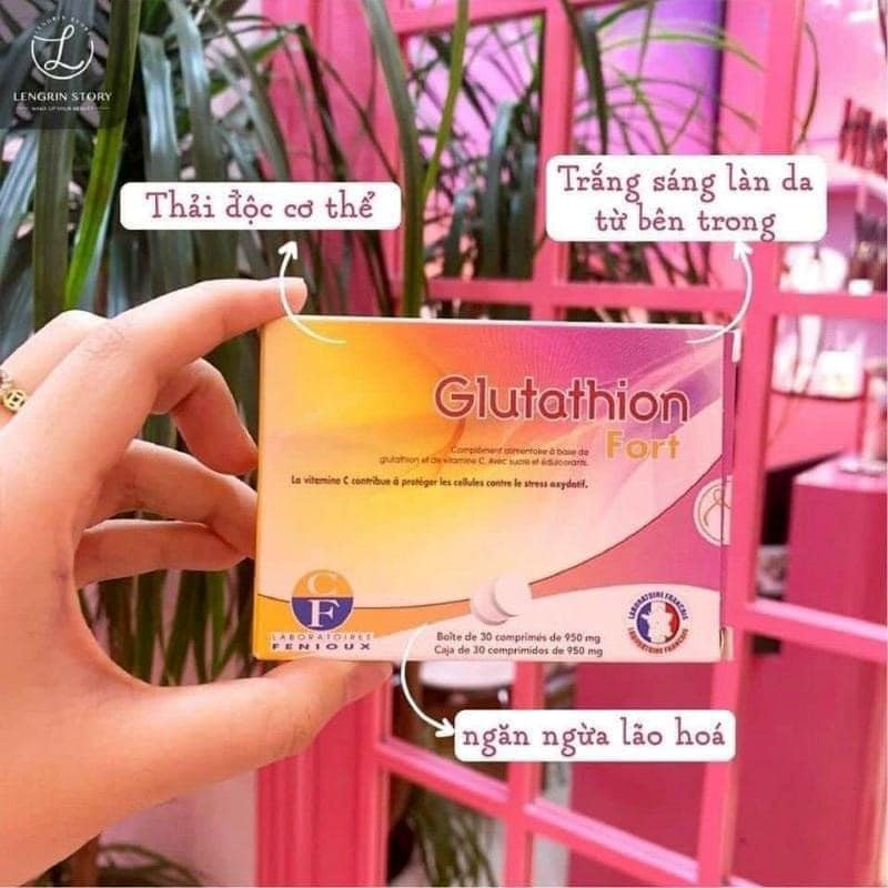 Viên Ngậm Glutathion Fort Trắng Da Pháp - 30 Viên