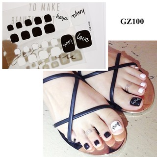 Miếng dán móng chân - Nail Wraps (22 miếng dán khô)