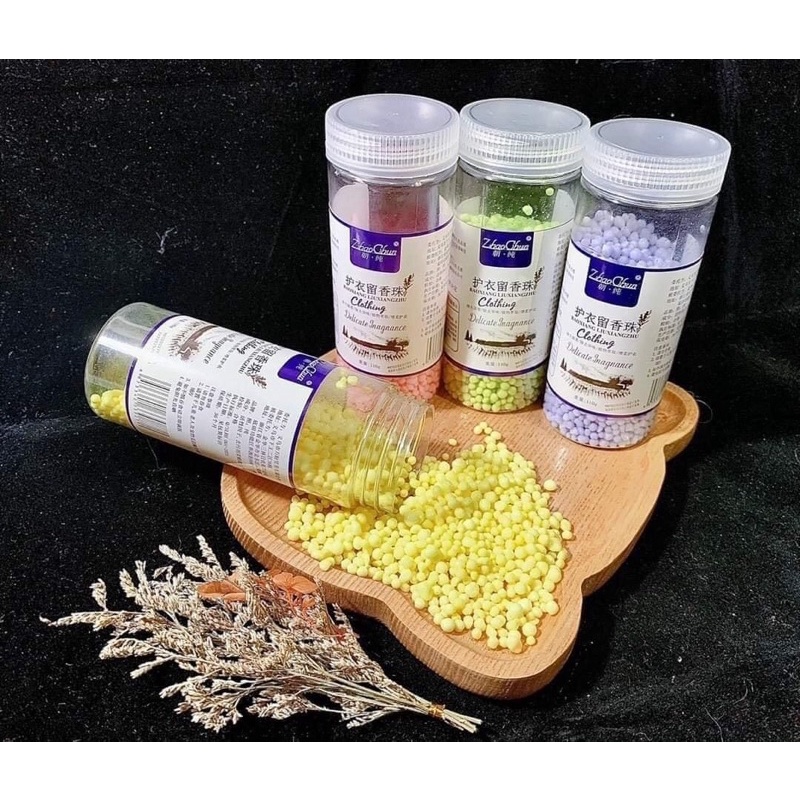 Viên xả thơm quần áo nội địa Trung, làm mềm vải và lưu hương cực lâu.