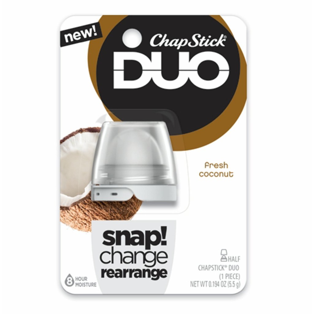 Son dưỡng môi hương dừa ChapStick Duo Blister Card Coconut 5,5g (Mỹ)