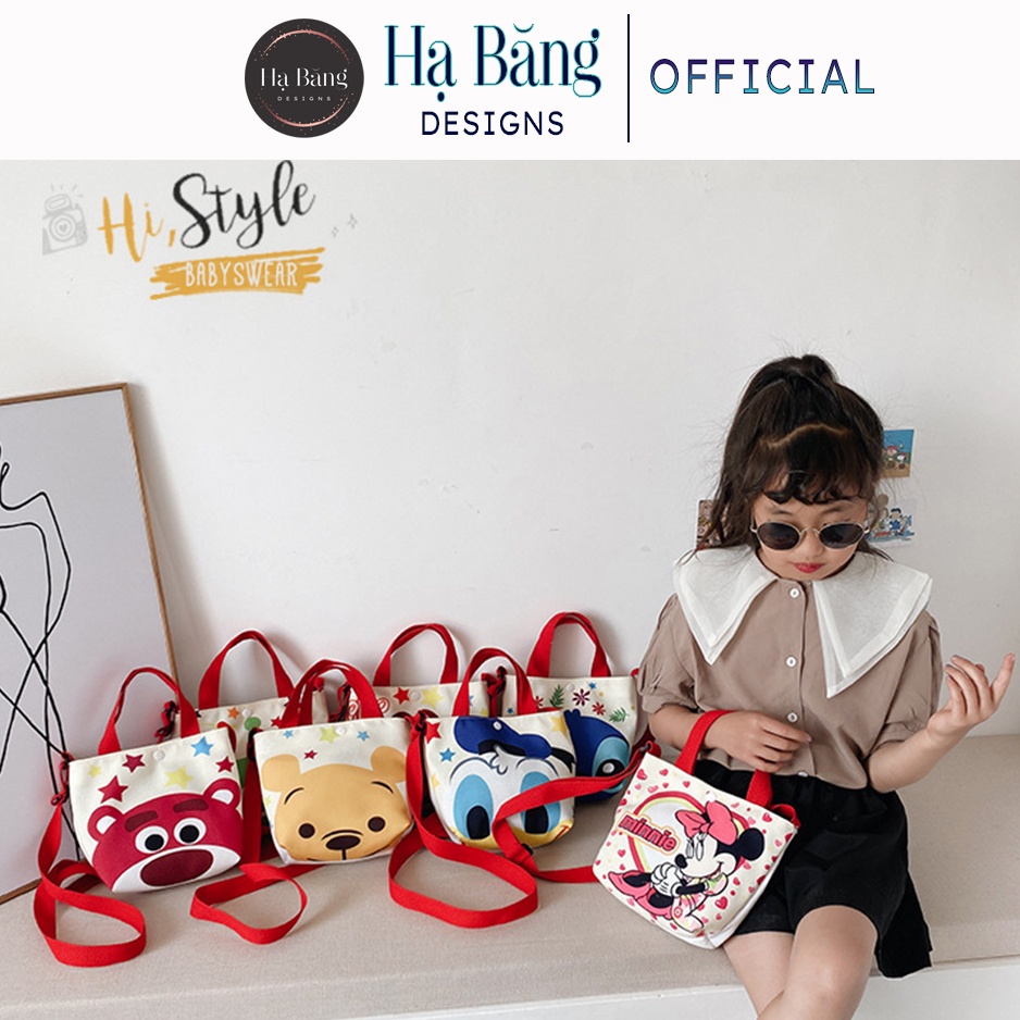Túi Đeo Chéo Mini Cho Bé Gái Hạ Băng Designs Hình Nhân Vật Hoạt Hình Ngộ Nghĩnh 2-7 tuổi