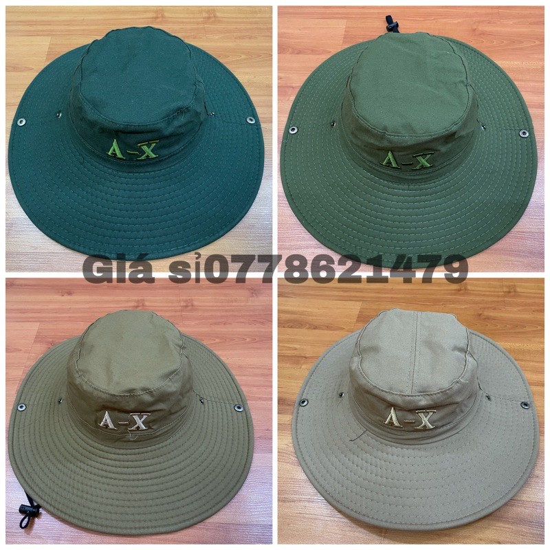 Nón bo nam lao động 2 lớp thêu Ax