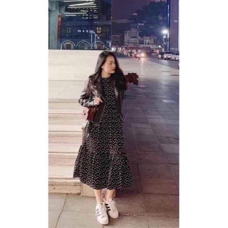 Váy zara auth chấm bi