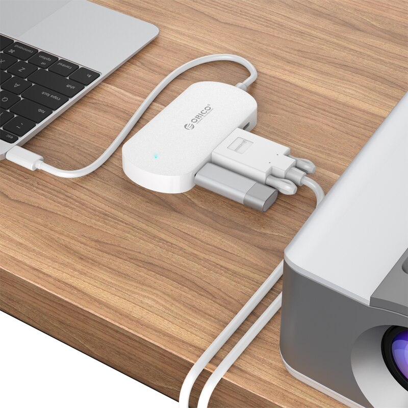 Orico Đầu Chuyển Đổi HUB Type-C Sang VGA / PD USB 3.0 Cho MacBook Samsung (TCV1)