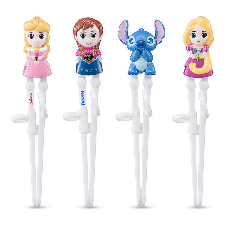 Đũa tập ăn họa tiết hoạt hình frozen / anna / elsa / bạch tuyết 3d dễ thương cho bé