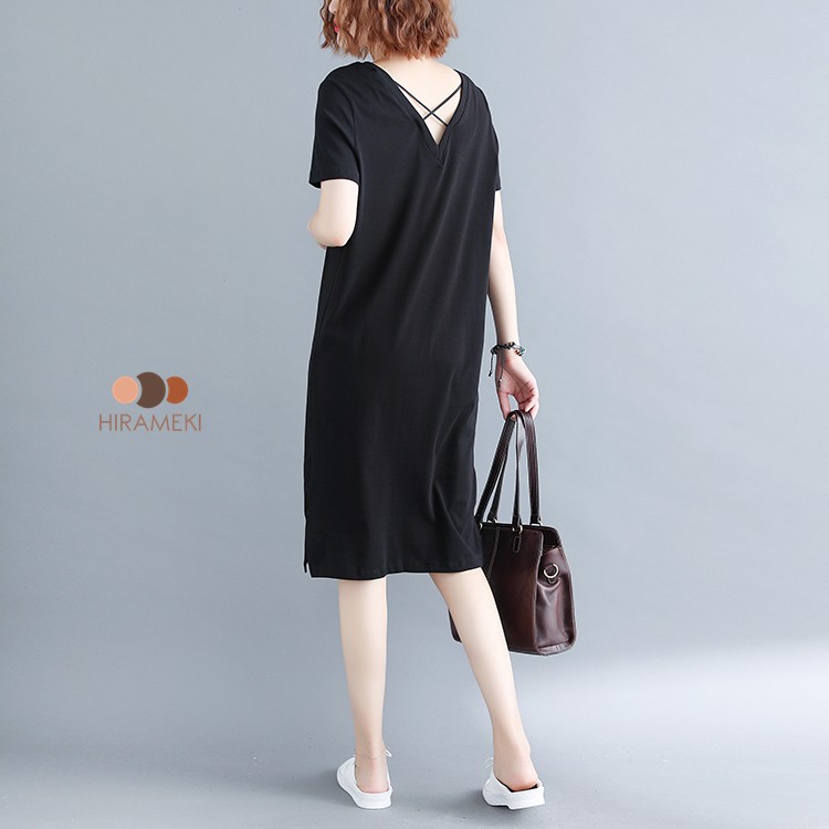 [BIGSIZE] ĐẦM THUN DÂY CHÉO LƯNG BIGSIZE ĐẾN 65-95KG - A20