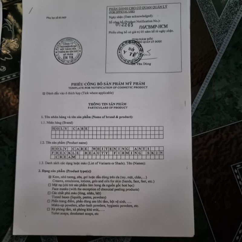Kem holy care dưỡng trắng mờ nám 20gr [ chính hãng cty ]