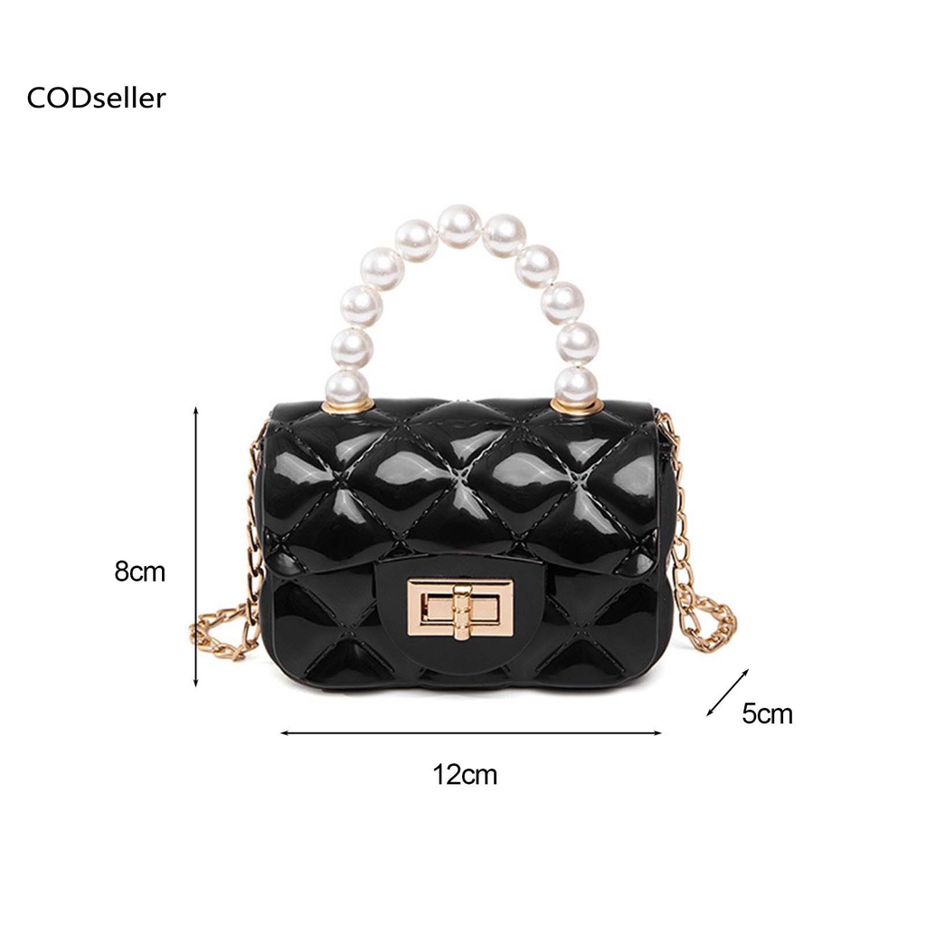 COD_ Rectangle Handbag Grid Pattern Crossbody Bag Fashion Accessories for Women