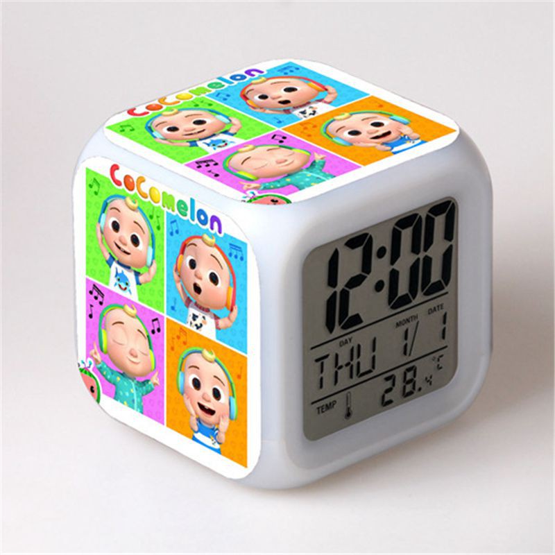 Cocomelon LED Multi-Function Alarm Clock Color Change Digital Luminous Gift