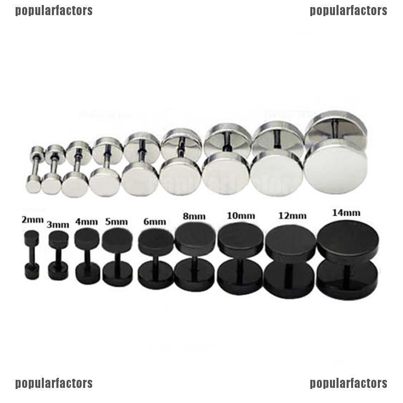 Set 2 Khuyên Tai Phong Cách gothic Bằng Thép Không Gỉ Thời Trang Cho Nam Nữ