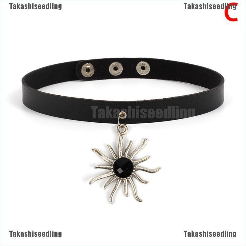 Vòng Cổ choker Da Pu Đính Gai Nhọn Cổ Điển