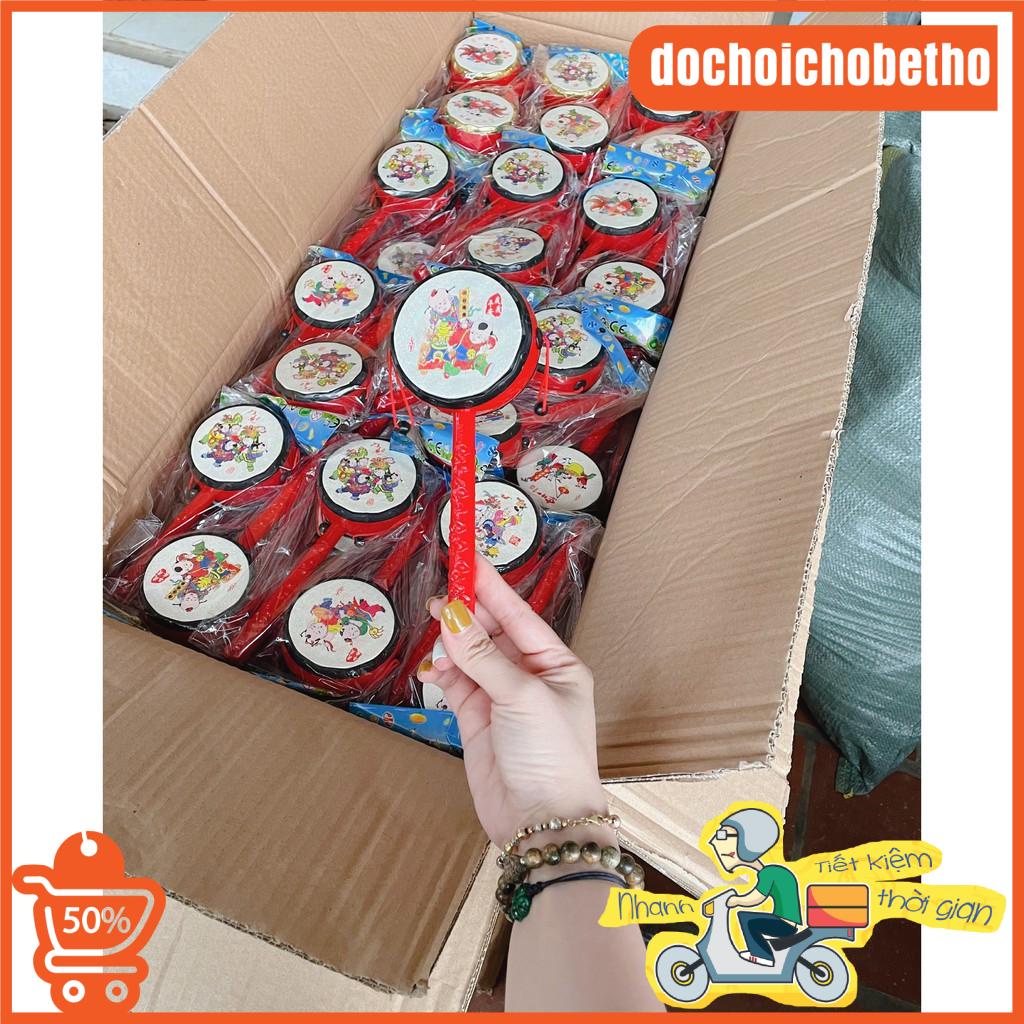 Đồ chơi xúc xắc trống bằng gỗ sinh động cho bé, Trống lắc cầm tay in hình đáng yêu cho bé