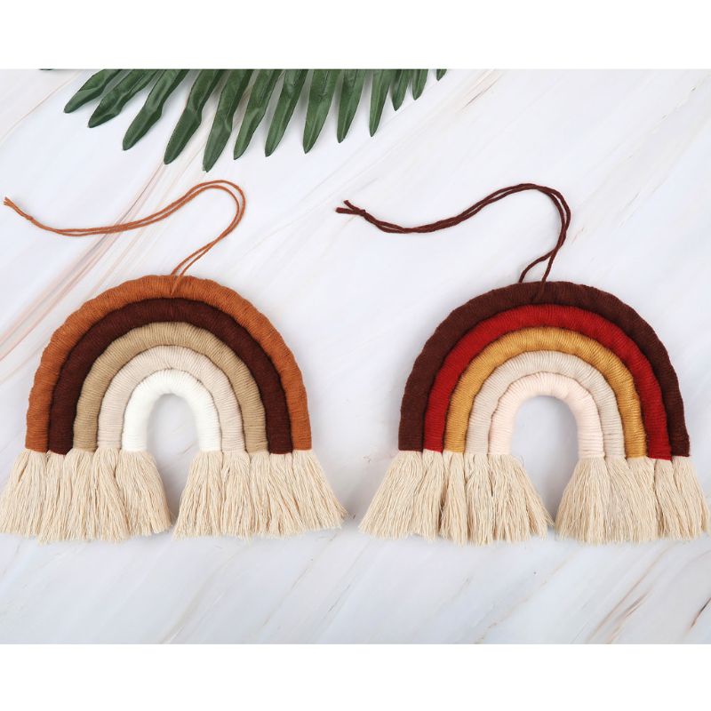 Phụ Kiện Treo Trang Trí Phòng Bé Hình Cầu Vồng 9 C 5 Lớp Handmade Phong Cách Bắc Âu Đơn Giản