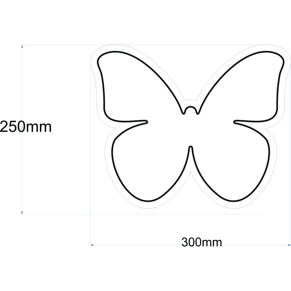 Đèn LedNeon | Hình Con Bướm | Kích Thước 30 x 25cm |  Quà Tặng Trang Trí Cực Chất , tặng ADAPTER , tặng MIẾNG DÁN |