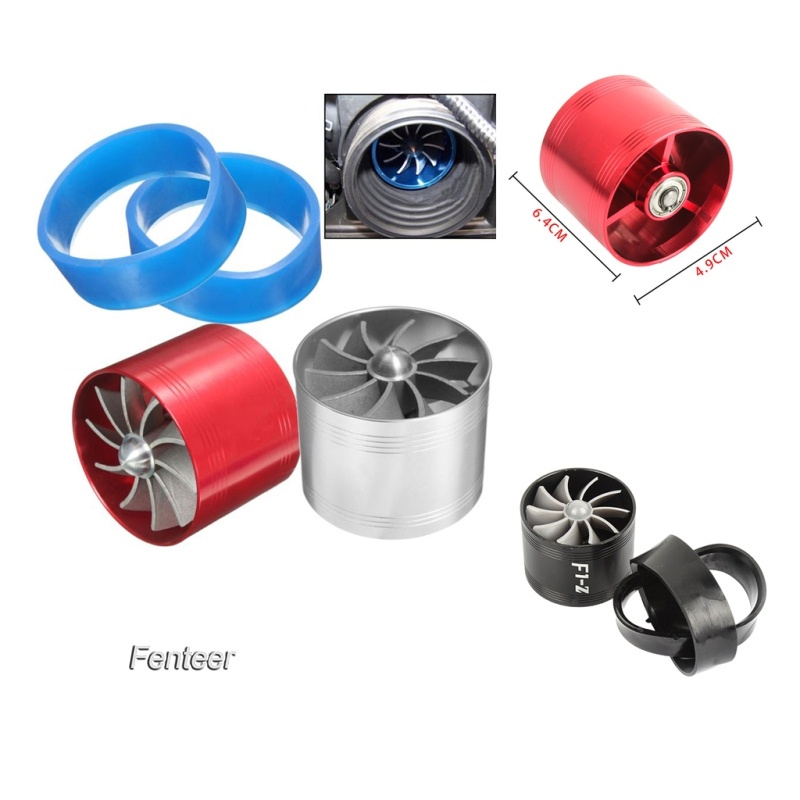 [FENTEER] 64.5mm x 50mm Car Air Filter Intake Single Turbo Charger Fuel Gas Saver Fan