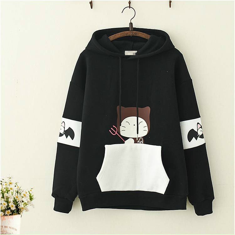 [FREESHIP_50K] Áo hoodie nữ phối màu giữ ấm - Áo khoác nỉ chui đầu dễ thương ANNGO - NL174