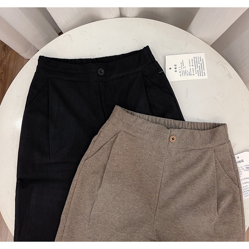 Quần Baggy dạ tăm 2 ly mềm mịn phong cách công sở MIXU31, Quần dạ tăm công sở nữ siêu sang vải mềm mịn 2ly | BigBuy360 - bigbuy360.vn