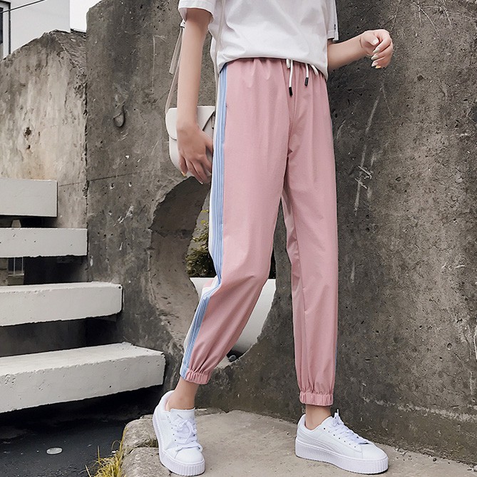 Loose chiffon leisure sports wide leg pants  cc826