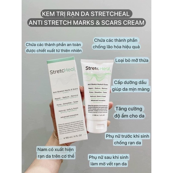 Kem bôi dạn da Stretc Heal 180ml (Chính Hãng)