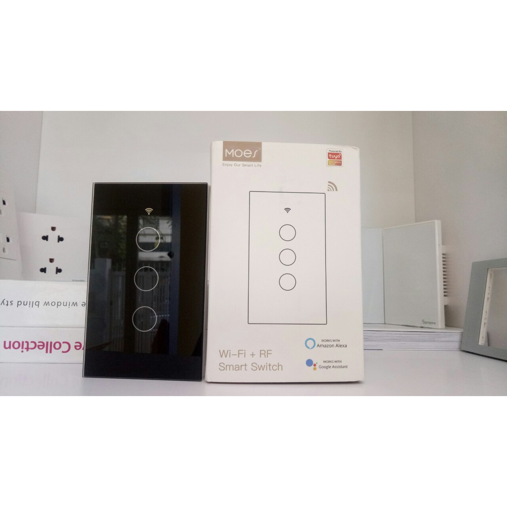 Công Tắc Đèn WIFI Thông Minh Mẫu Mới Tuya Smartlife WS-US3-RFB-N