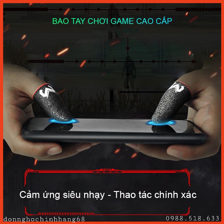 Găng tay chơi game ff, Pubg, Liên Quân....Bao Tay Chơi Game Chống Mồ Hôi, Siêu Nhạy, Co Giãn Cực Tốt Bằng Sợ Carbon