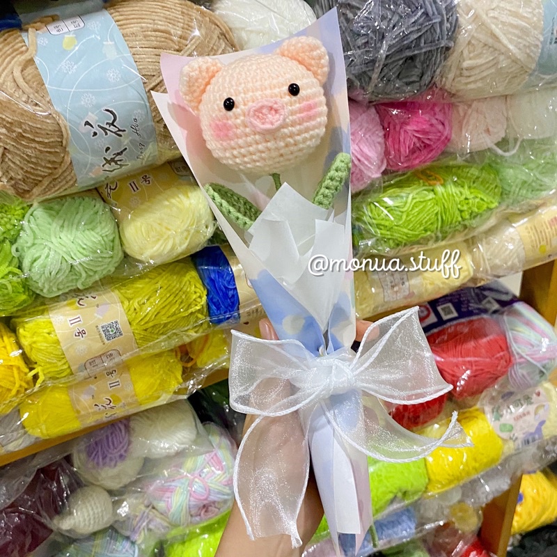 Bó Hoa Heo Len Đầu Thú  🐷 🐥🐄 🐻 Quà Tặng Đáng Yêu || Monua.stuff🦀