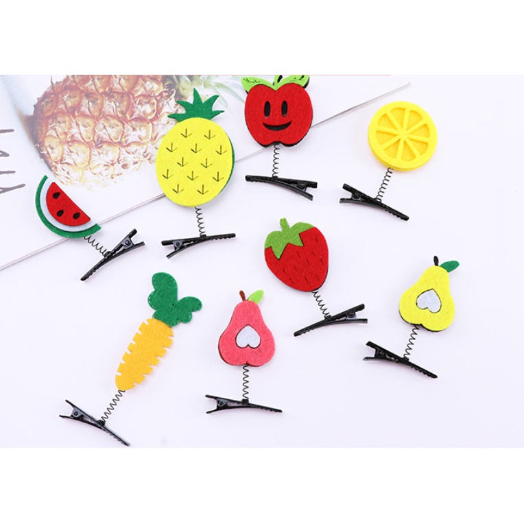 Kẹp tóc lò xo trái cây, hình thú cute  Clovershop68
