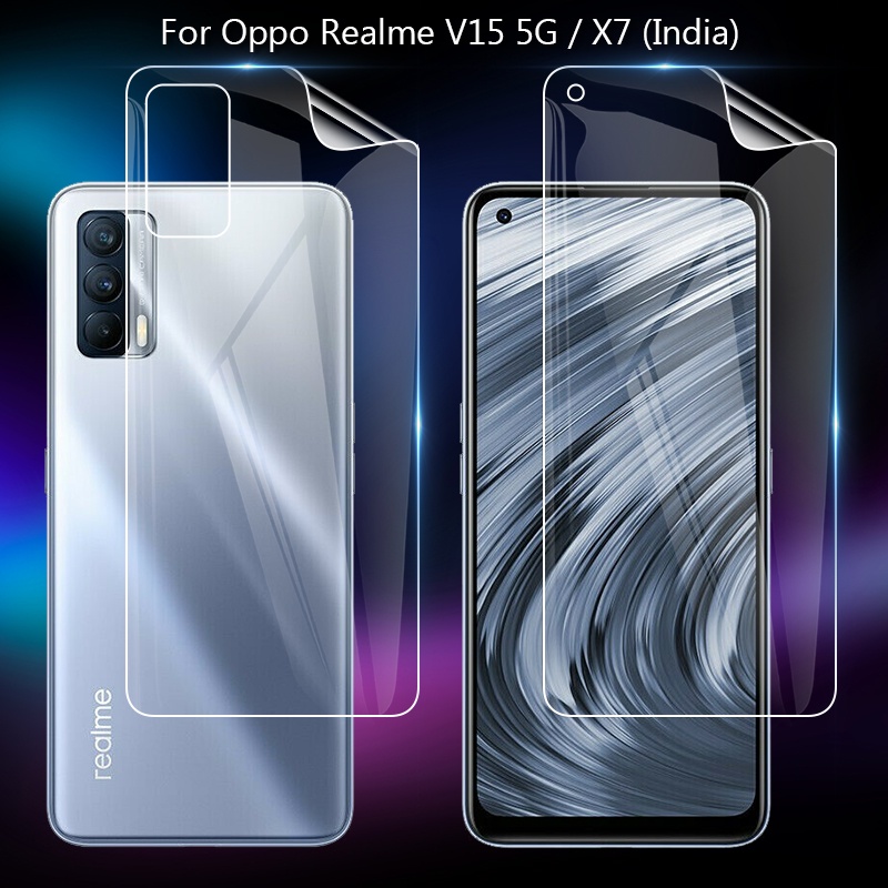 Set 2 miếng dán bảo vệ điện thoại mặt trước và sau cho Realme V15 5G X7 (India) 6.4" (có bán lẻ)