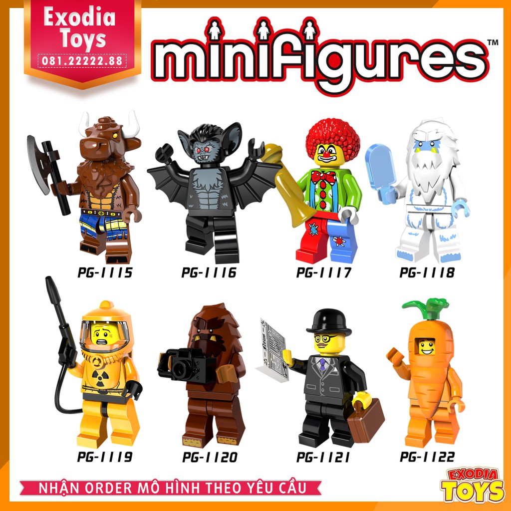 Xếp hình minifigure nhân vật hoạt hình ngộ nghĩnh và quái vật - Đồ Chơi Lắp Ghép Sáng Tạo - POGO 8087