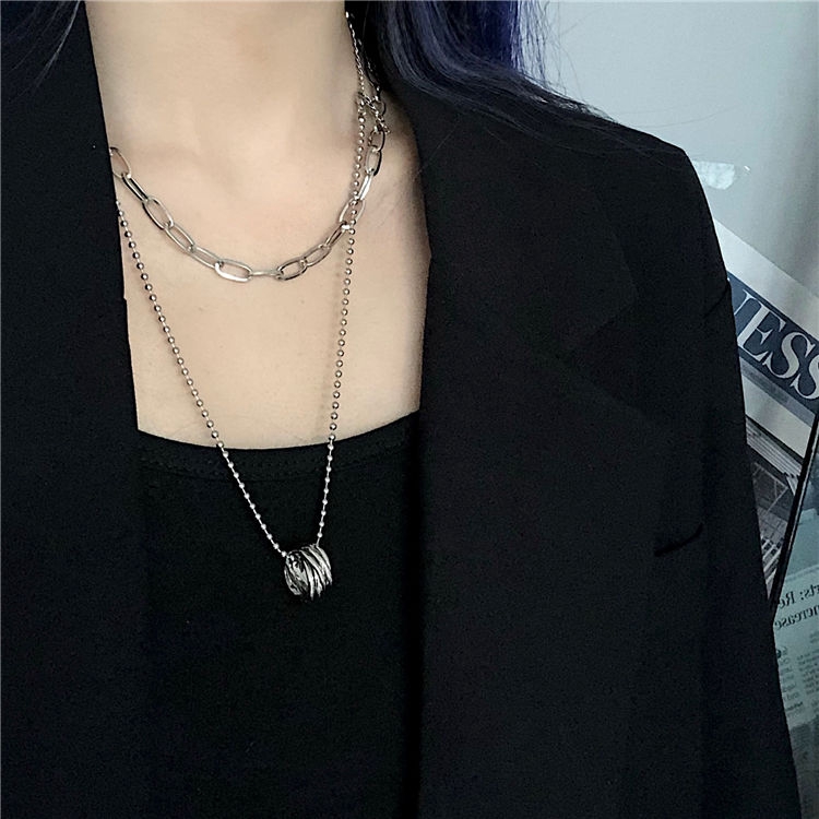 Vòng Cổ Hai Lớp Phong Cách Cá Tính Cho Nam 22358