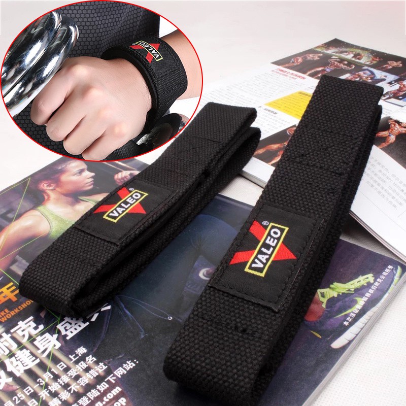 [Lẻ & Sỉ] Dây kéo lưng tập GYM Valeo chính hãng cao cấp, cực bền - Lifting Grips (1 đôi)