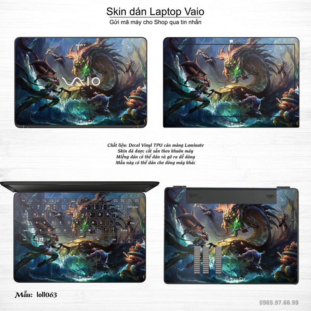 Skin dán Laptop Sony Vaio in hình Liên Minh Huyền Thoại _nhiều mẫu 8 (inbox mã máy cho Shop)