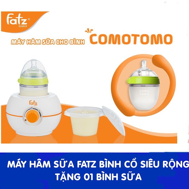 {BH 12 tháng chính hãng} Máy hâm sữa, tiệt trùng Fatz Baby cổ siêu rộng FB3027 - Tặng bình sữa silicon Fatz 180ml