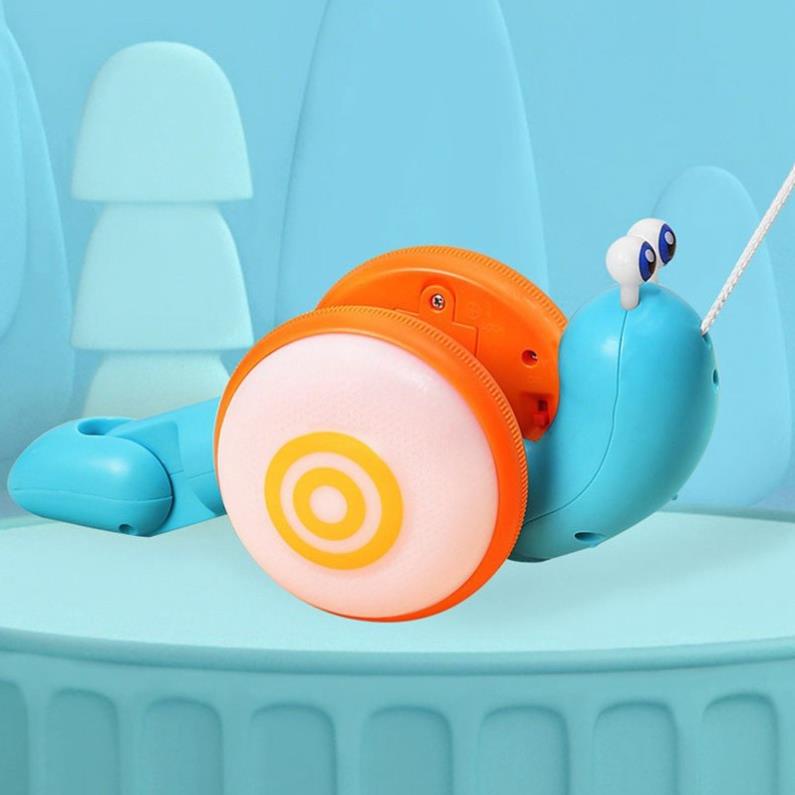Đồ chơi ốc sên chạy pin phát nhạc và đèn - Đồ chơi con thú dắt bộ chạy pin Ticktoys